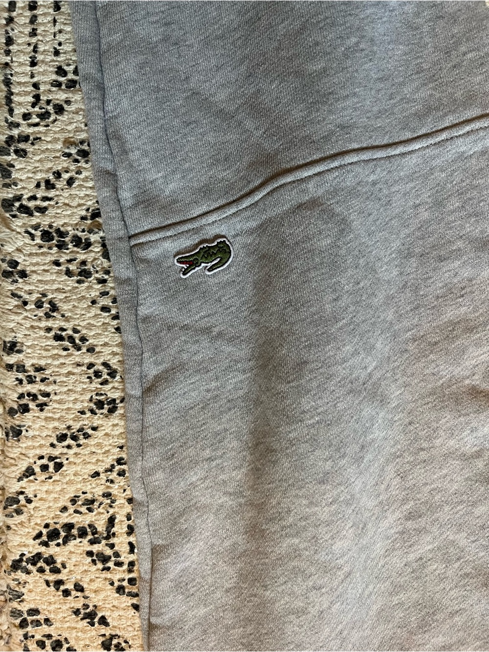 Lacoste Unisex Gray Logo Fleece Jogger Pants - Picture 5 of 5